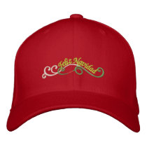 Feliz Navidad embroidered hats by cowboyannie Feliz Navidad embroidered hats