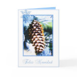 feliz navidad fir tree cone spanish merry christma