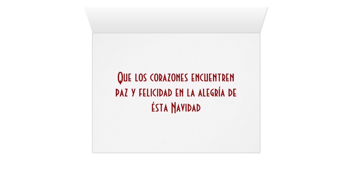 Feliz Navidad Merry Christmas in Spanish wreath Card | Zazzle