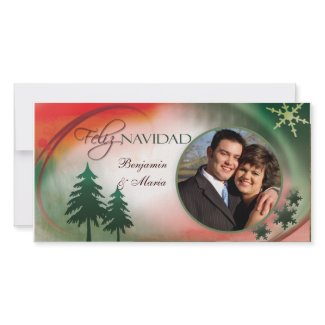 Feliz Navidad Photo Card Template photocard