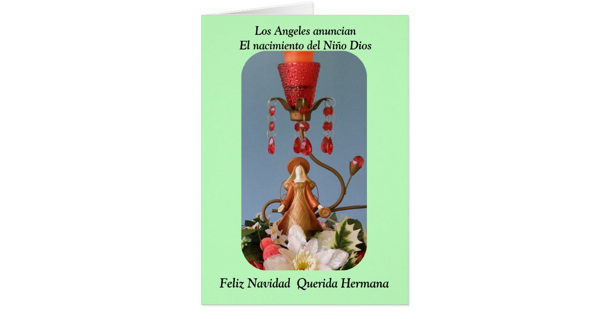 Feliz Navidad Querida Hermana Card | Zazzle