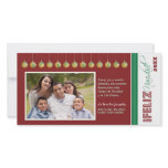 Feliz Navidad Spanish Holiday Photocard (red)