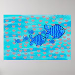 Fell in love fish posters