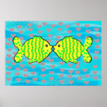 Fell in love fish posters