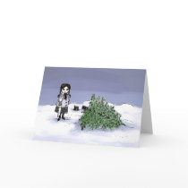 Felling the Holiday Tree Card