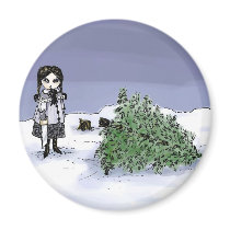 Felling the Holiday Tree Magnets