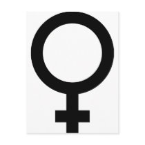 Femal - Woman - Women Sign postcards by Tomaniac Femal - Woman - Women Sign postcards