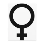 Femal - Woman - Women Sign Post Card