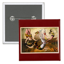 Female Acrobats 1890 Button