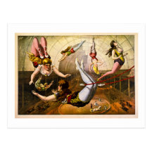 Female Acrobats 1890 Postcard