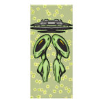 Female Aliens and UFO Personalized Rack Card Female Aliens and UFO Personalized Rack Card
