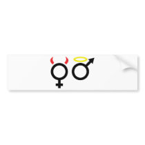 female and male icon bumper stickers