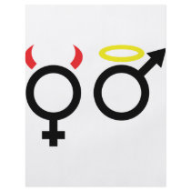 female and male icon flyers