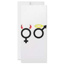 female and male icon custom rack cards