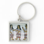 Female Aztec costumes keychains
