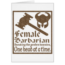 Female Barbarian Greeting Card