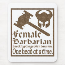 Female Barbarian Mouse Pads