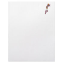 female basketball player dunking a ball customized letterhead
