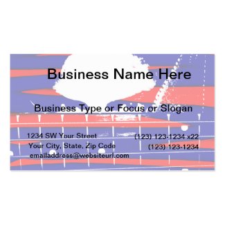 Female bass player eyes blue red business card templates