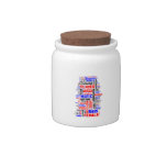 Female bass player wordle 1 red blue black candy dish