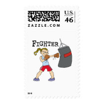 Female Boxer Postage Stamps