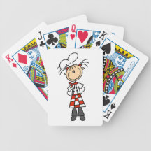 Female Chef Bicycle Card Deck