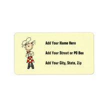 Female Chef Custom Address Labels