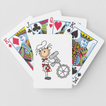Female Chef Using Mixer Card Decks