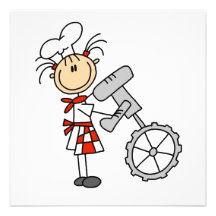 Female Chef Using Mixer Personalized Invite