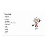 Female Chef With Mitts and Wooden Spoon Business Card Template