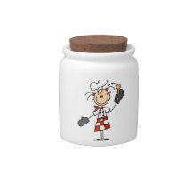 Female Chef With Mitts and Wooden Spoon Candy Dishes