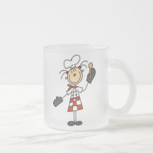 Female Chef With Mitts and Wooden Spoon Coffee Mugs