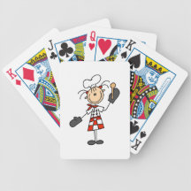 Female Chef With Mitts and Wooden Spoon Bicycle Card Decks
