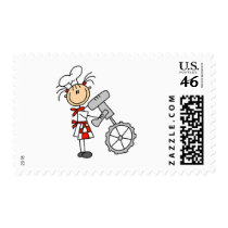 Female Chef with Mixer Tshirts and Gifts Postage Stamp