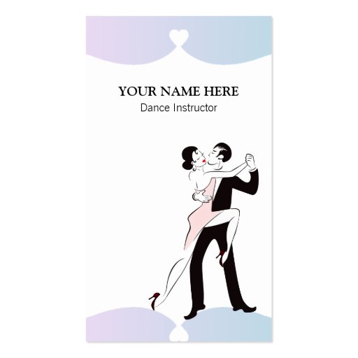 Female Dance Instructor Business Card Template (front side)