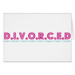 Female Definition of Divorce Cards