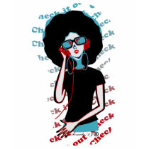 colorful, girl, diva, illustration, pop, funny, cute, cool, vintage, music, club, street, hip-hop, rap, house-music, techno, house music, hip hop, music genres, Shirt with custom graphic design