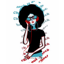 illustration, music, club, hiphop, pop, funny, humorous, vintage, cool, street, colorful, cute, rock, girl, diva, lady, afro, female, hip-hop, rap, house-music, techno, music genres, Shirt with custom graphic design