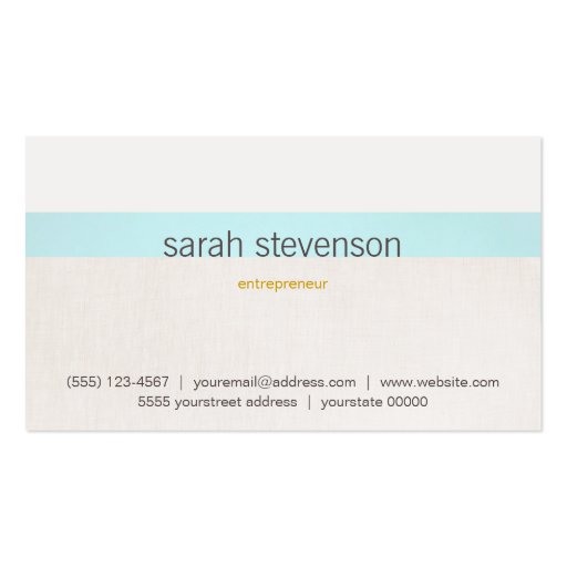 Female Entrepreneur Understated and Stylish Chic Business Card Templates (front side)