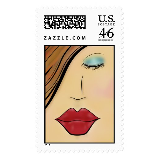 Female Face Postage Stamps Zazzle