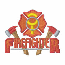 Female Firefighter embroidered shirts by ZazzleEmbroidery Female Firefighter embroidered shirts