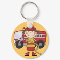 Female Firefighter T-shirts and Gifts keychains