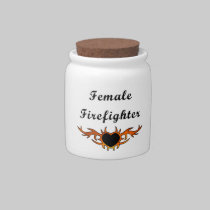 Female Firefighter Tattoo candy jars