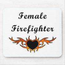 Female Firefighter Tattoo mousepads