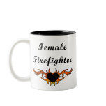 Female Firefighter Tattoo Mug