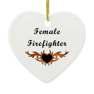 Female Firefighter Tattoo ornament