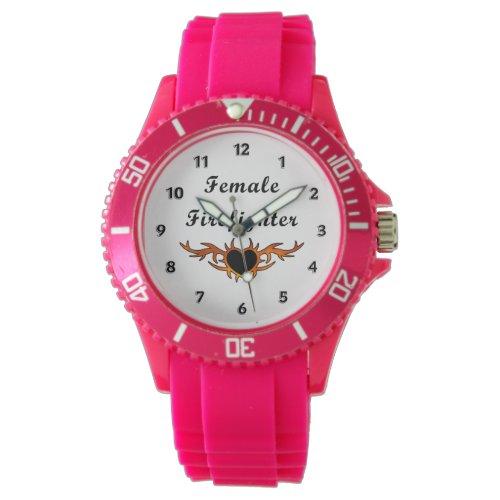 Female Firefighter Tattoo Wristwatch