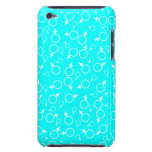 Female Gender Sign (Venus Symbol)- White on Aqua iPod Touch Cover