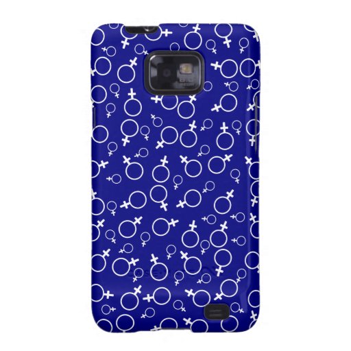 Female Gender Sign (Venus Symbol)- White on Navy Samsung Galaxy SII Covers