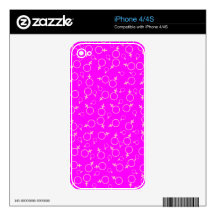 Female Gender (Venus) Symbol- Pink on Fuchsia Skin For iPhone 4